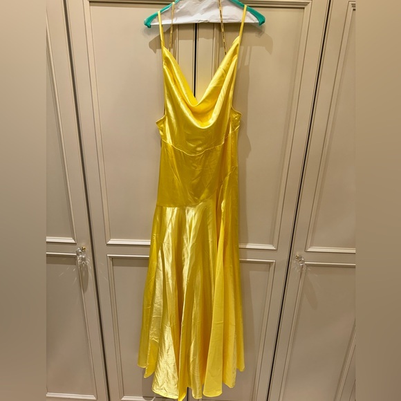 Bronx & Banco Silk Maxi Dress Yellow - Picture 5 of 5